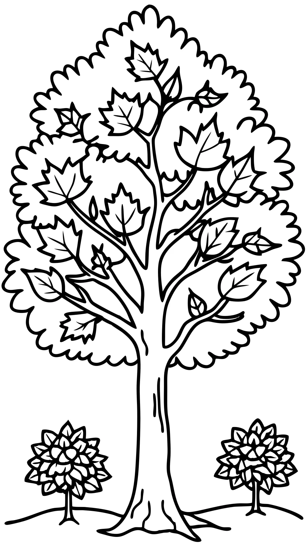 coloring pages of trees in the fall